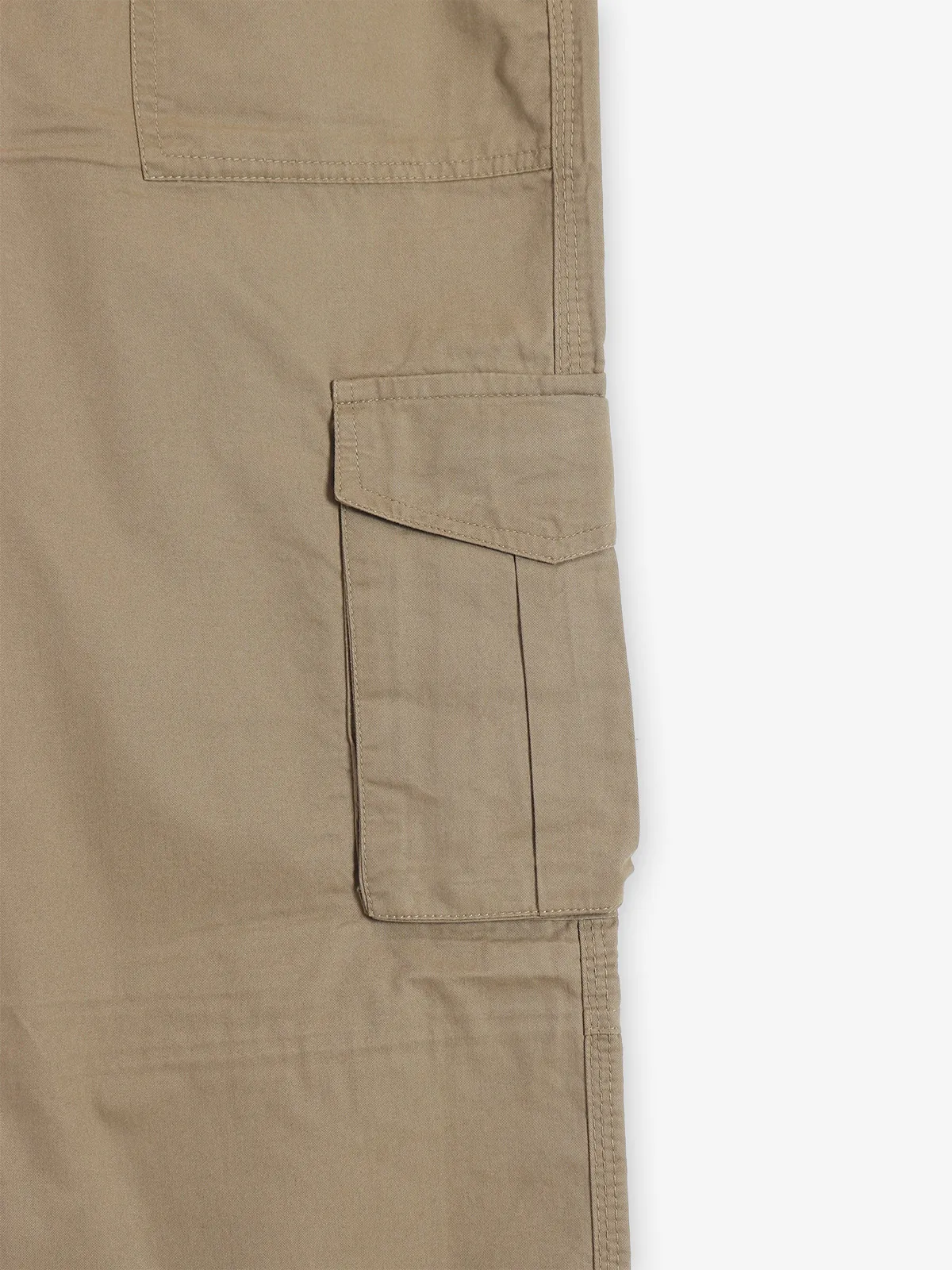 GLOBAL REPUBLIC solid khaki cargo jeans