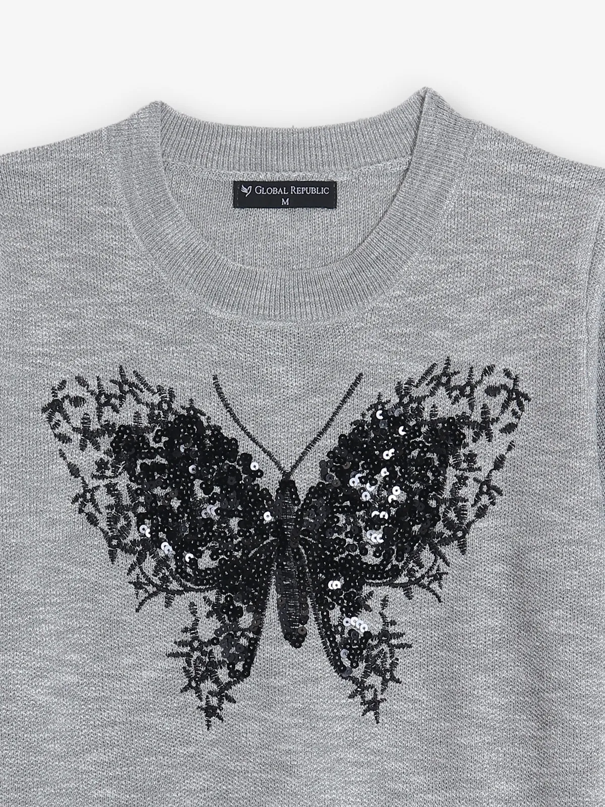 GLOBAL REPUBLIC viscose grey top