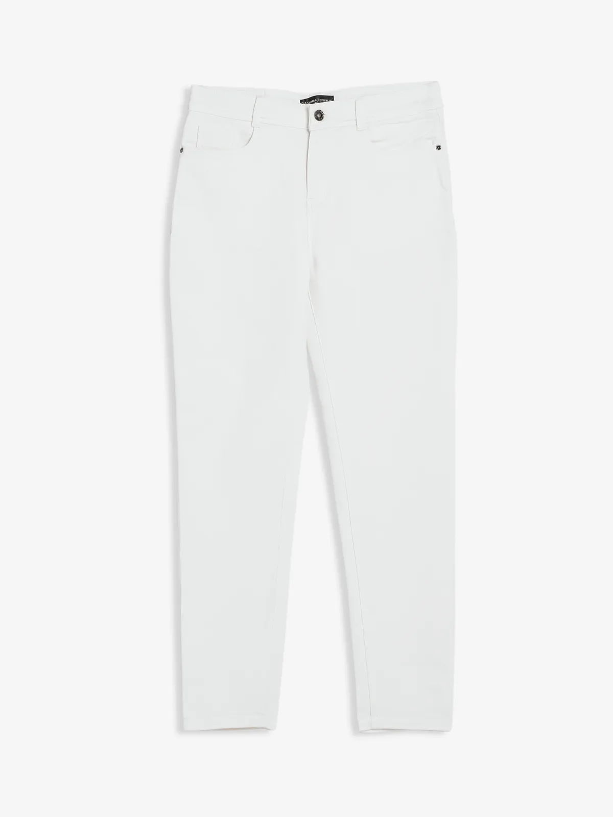 Global Republic white solid jeans