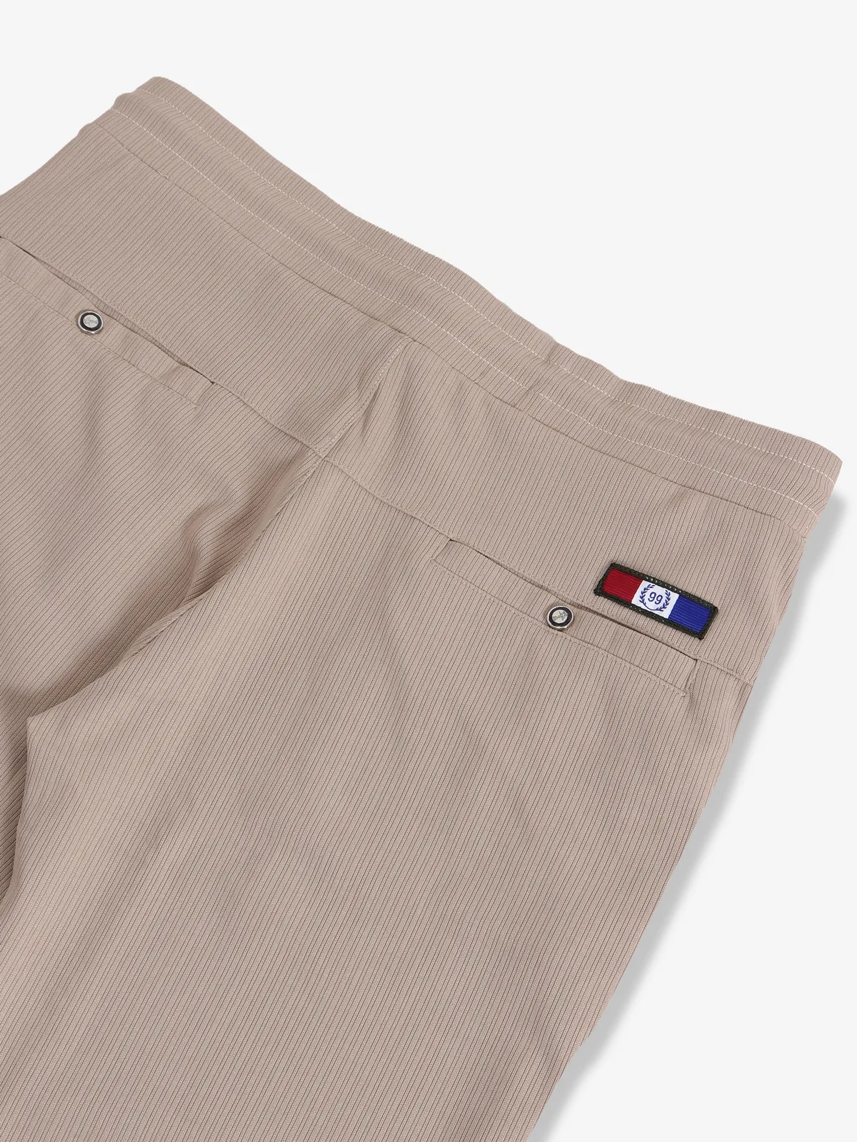 GS78 beige solid track pant in cotton