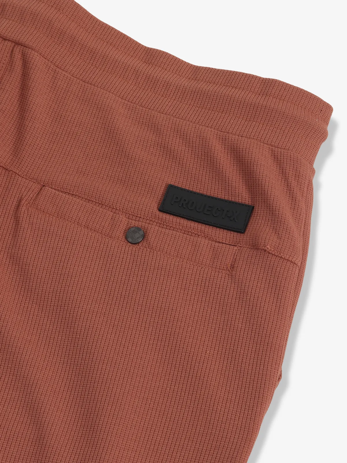 GS78 brown cotton solid track pant