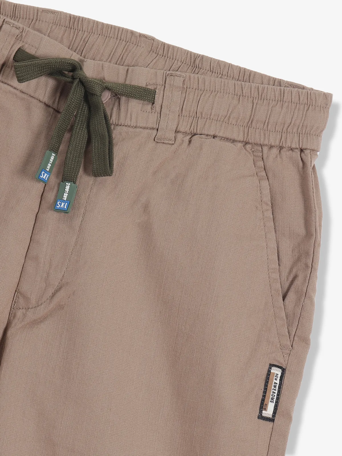 GS78  cotton shorts in beige solid