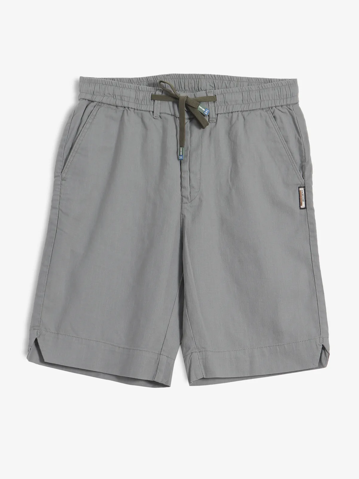 GS78 cotton shorts in solid grey