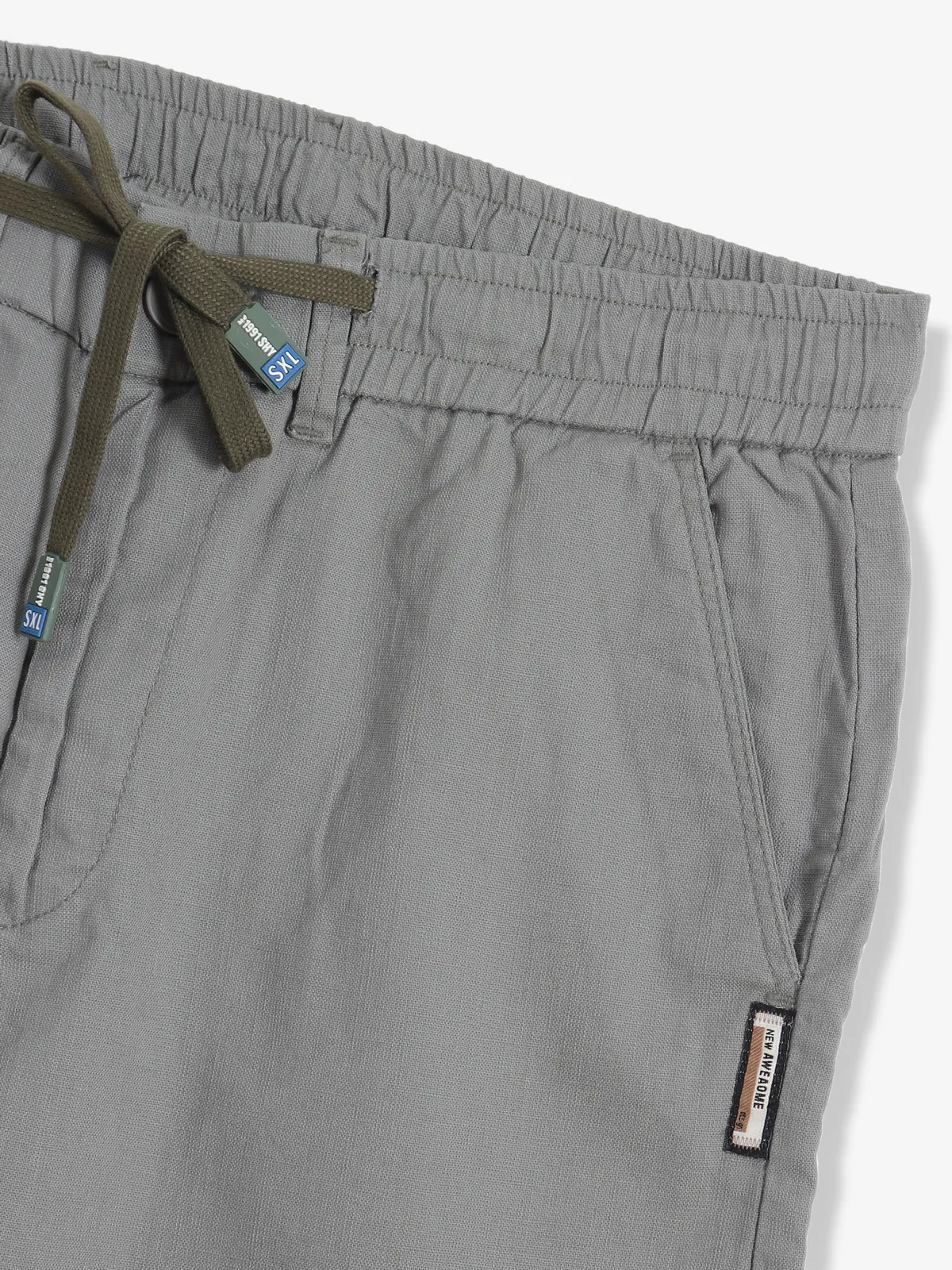 GS78 cotton shorts in solid grey