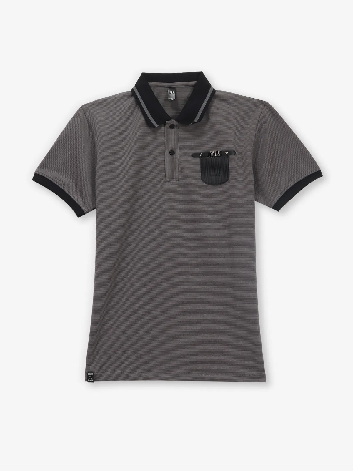 GS78 grey stripe cotton t-shirt