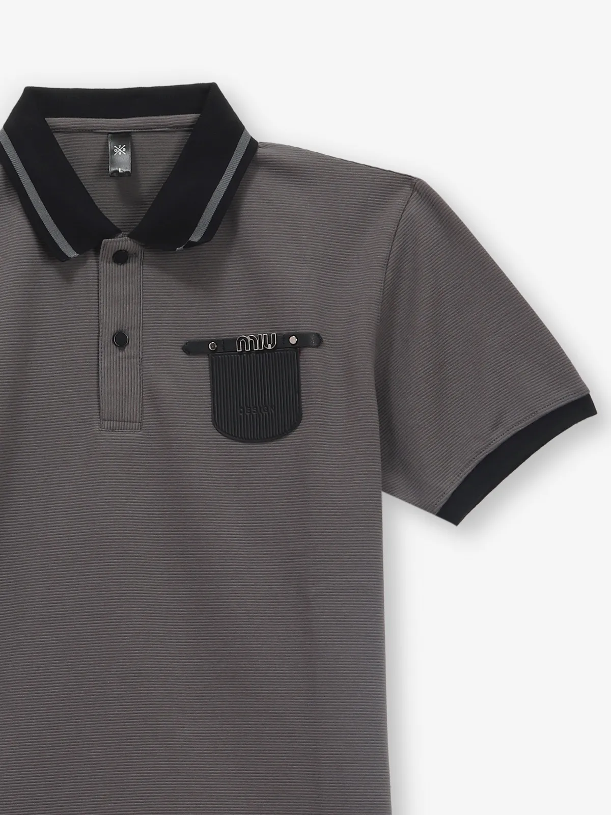 GS78 grey stripe cotton t-shirt