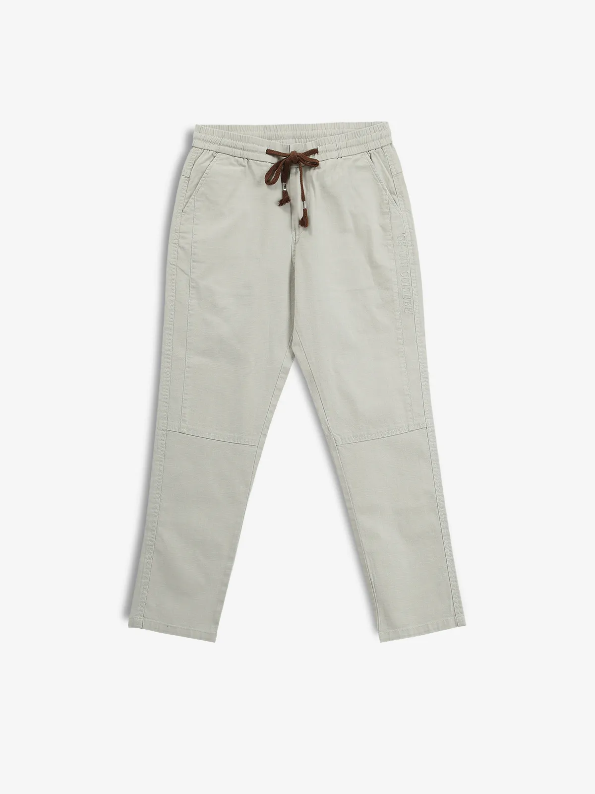 GS78 light grey solid track pant