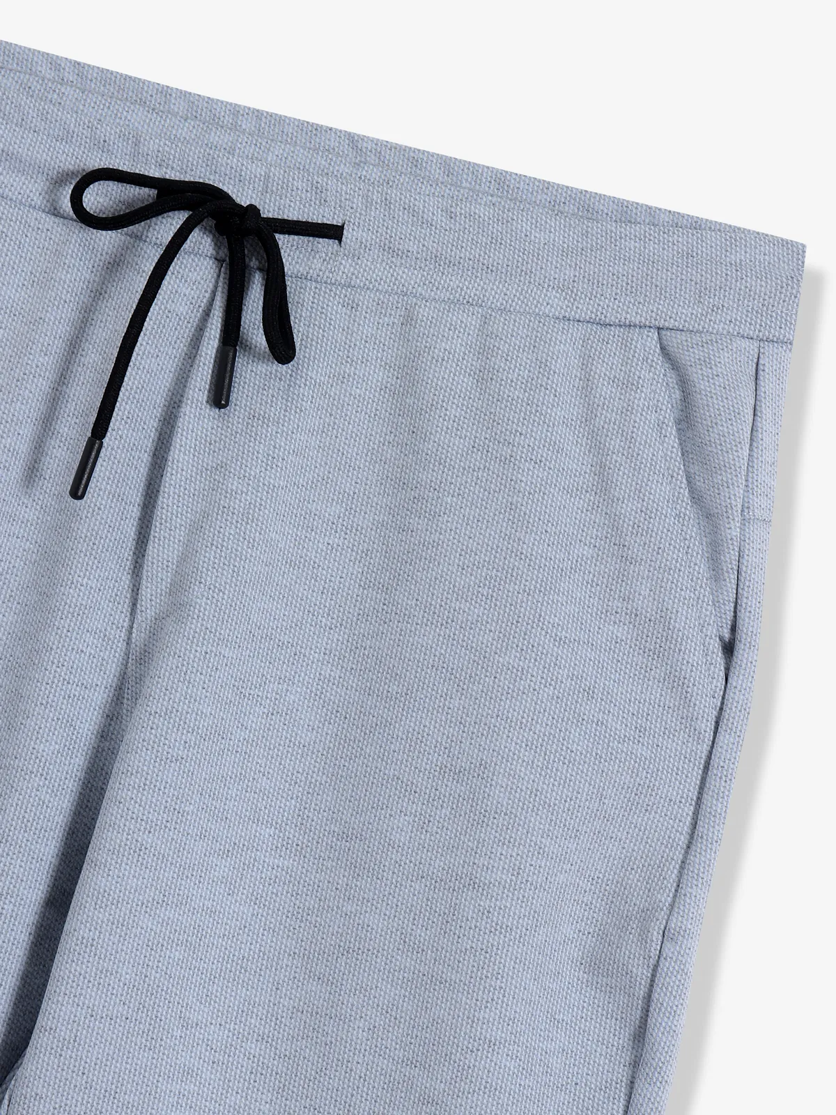 GS78 light grey solid track pant in cotton