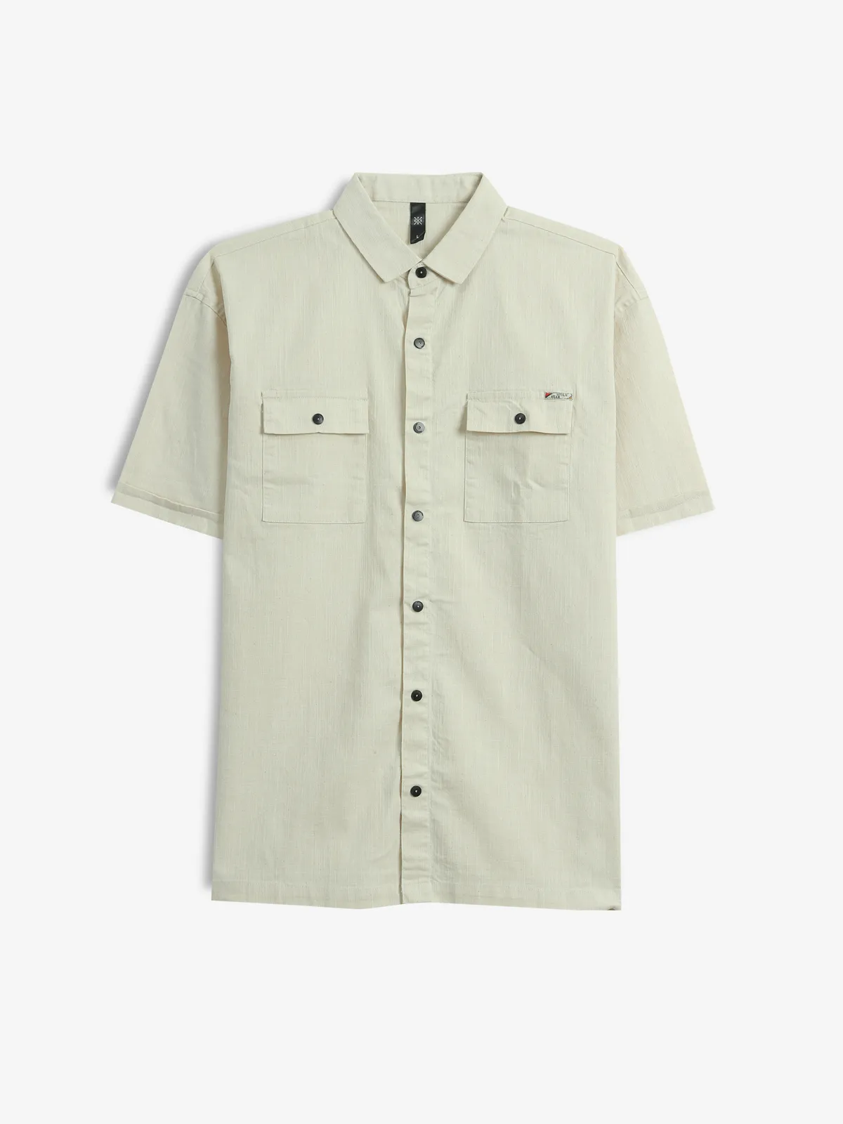 GS78 lime plain cotton casual shirt