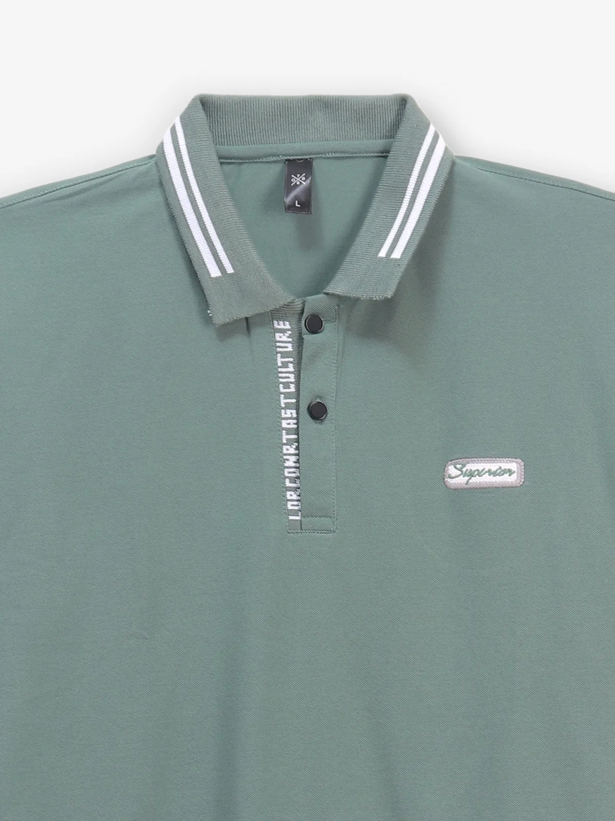 GS78 pista green plain cotton t-shirt
