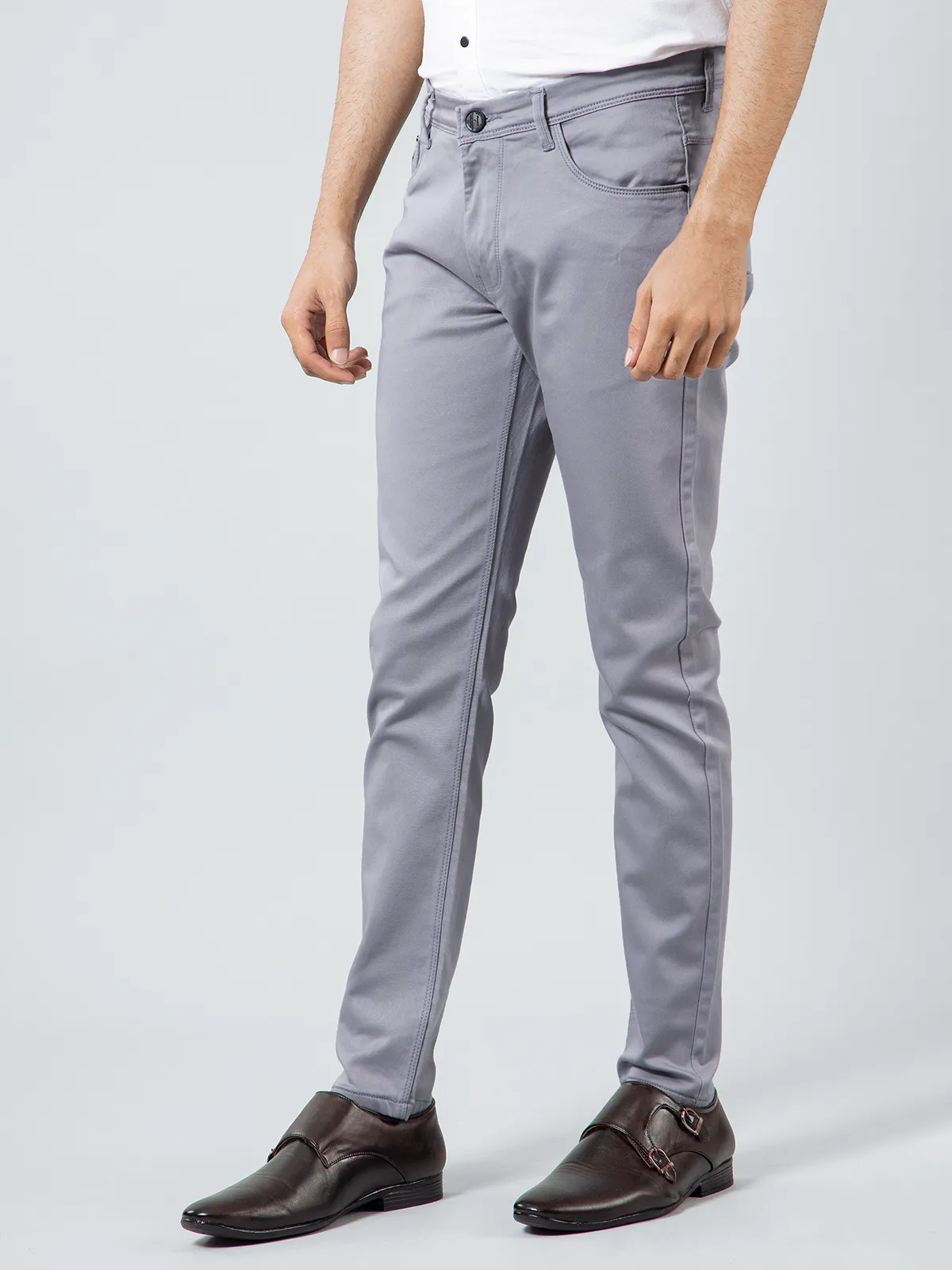 GS78 solid grey color trouser