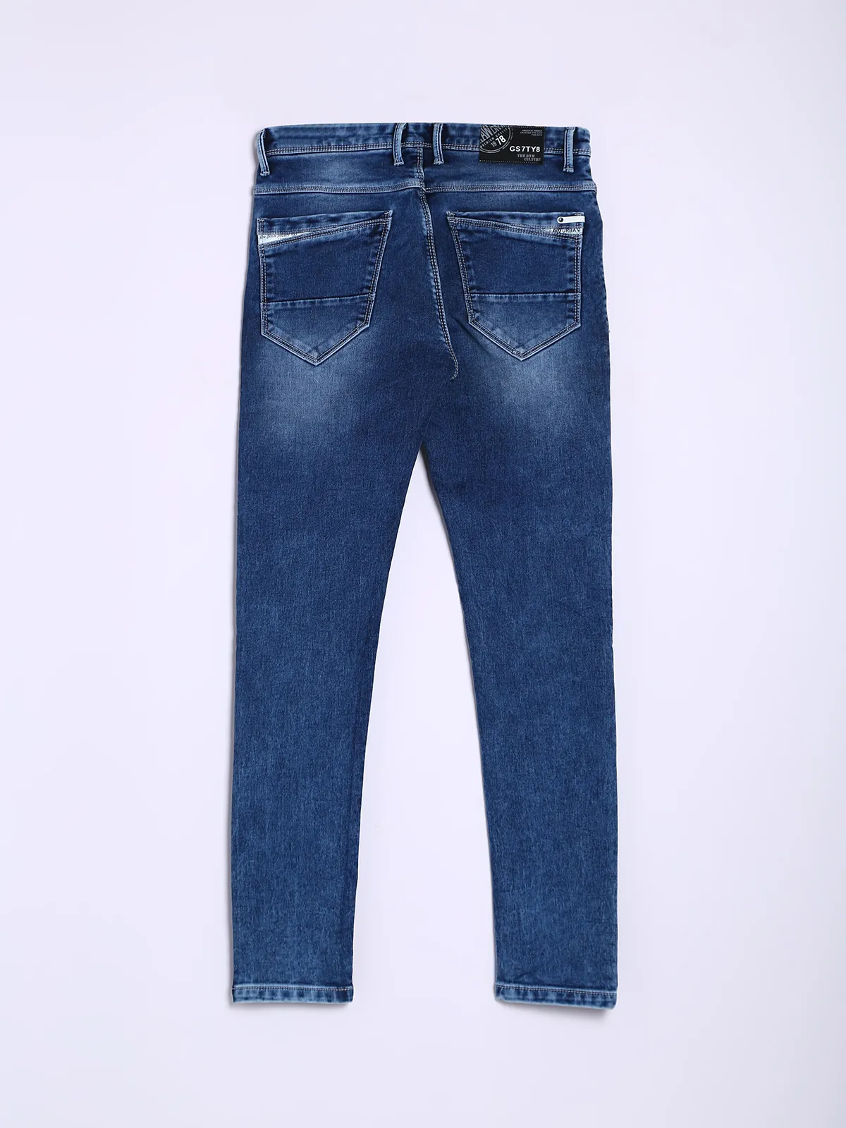 GS78 washed indigo blue slim fit jeans