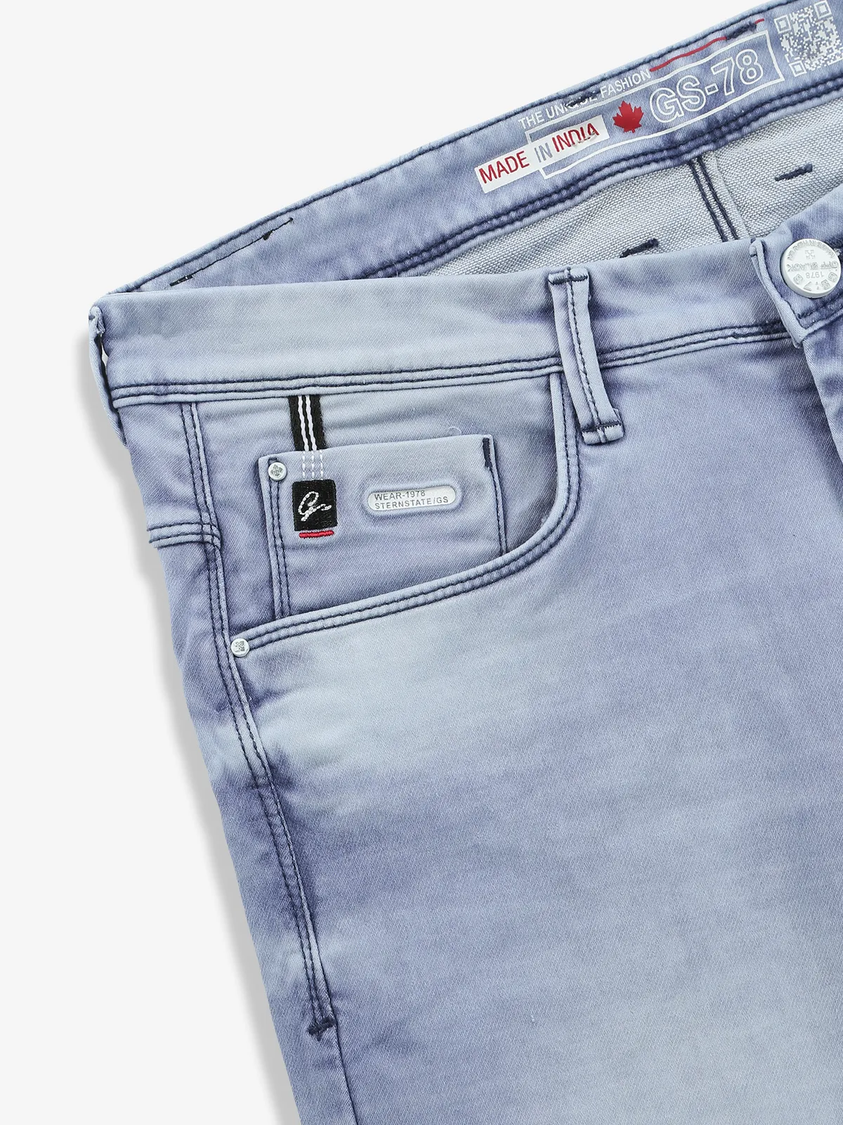 GS78 washed light blue jeans