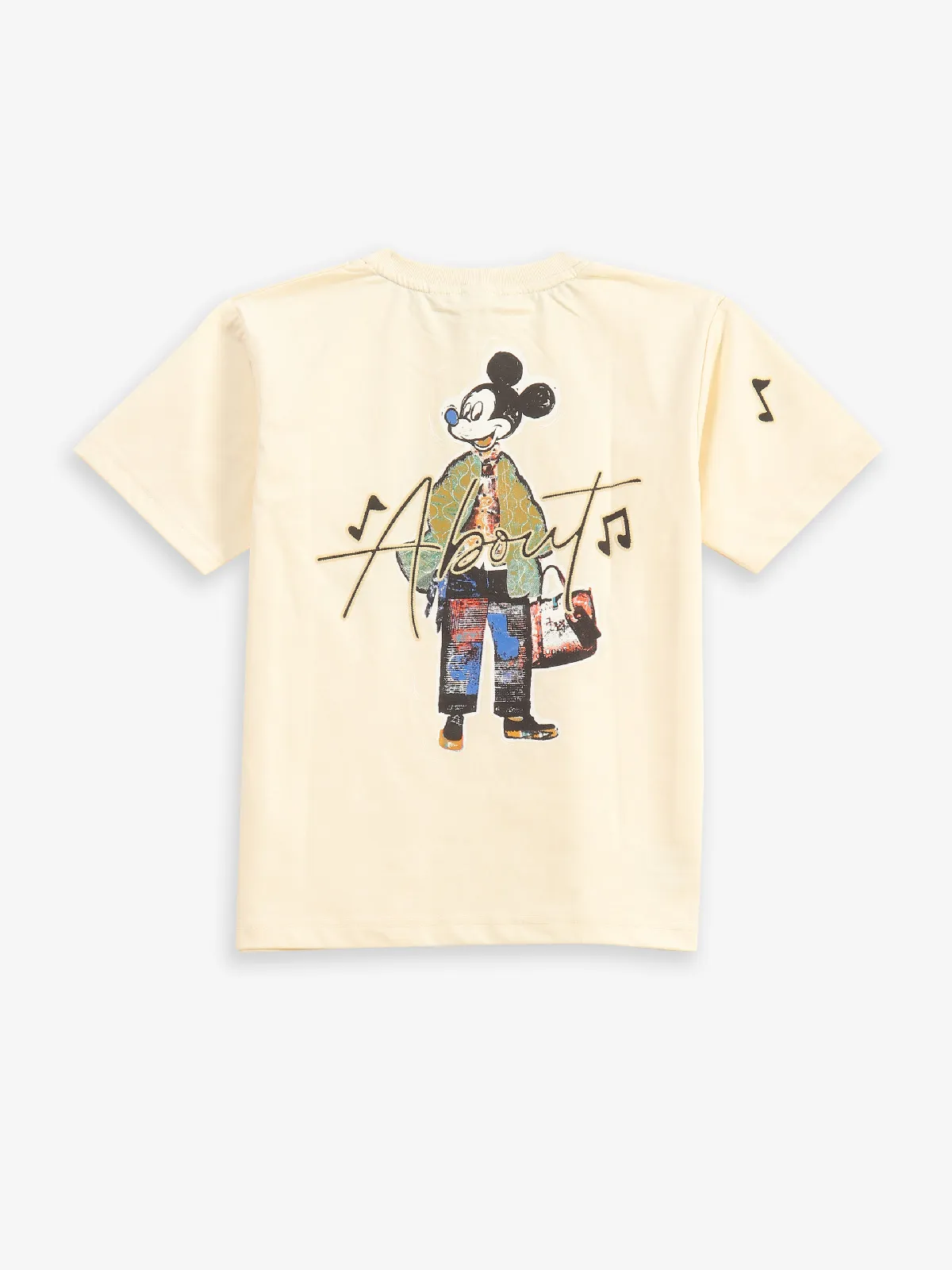 GUSTO printed cream cotton t-shirt