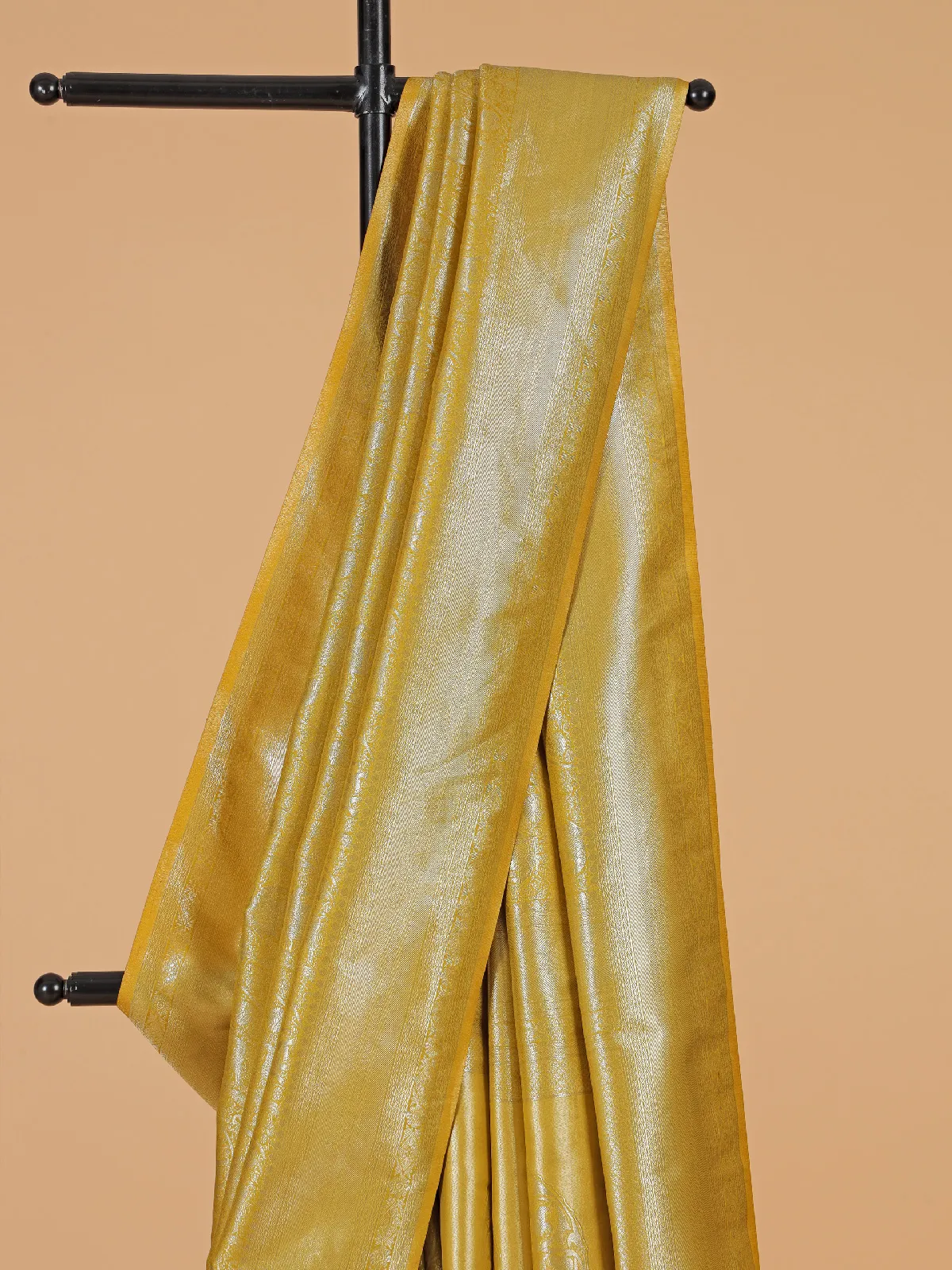 Haldi special yellow silk saree