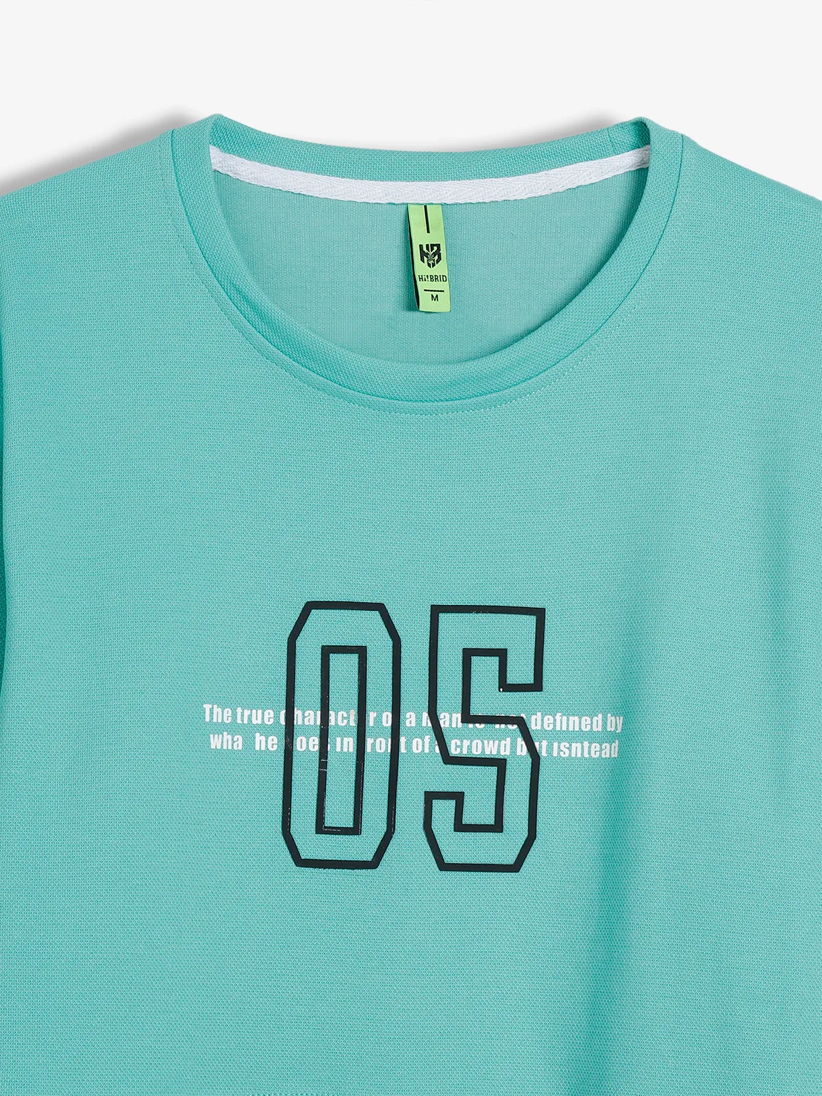 Hibrid sea green cotton t shirt