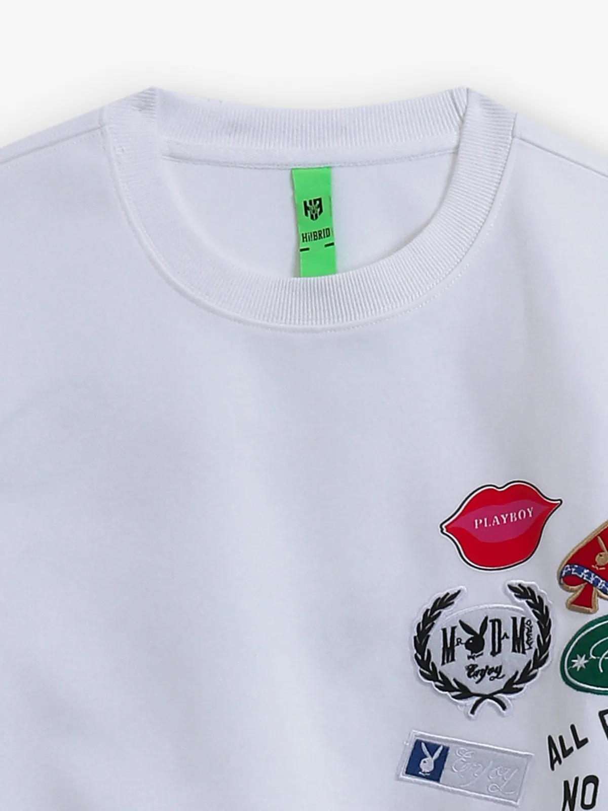 HYBRID printed white cotton t-shirt