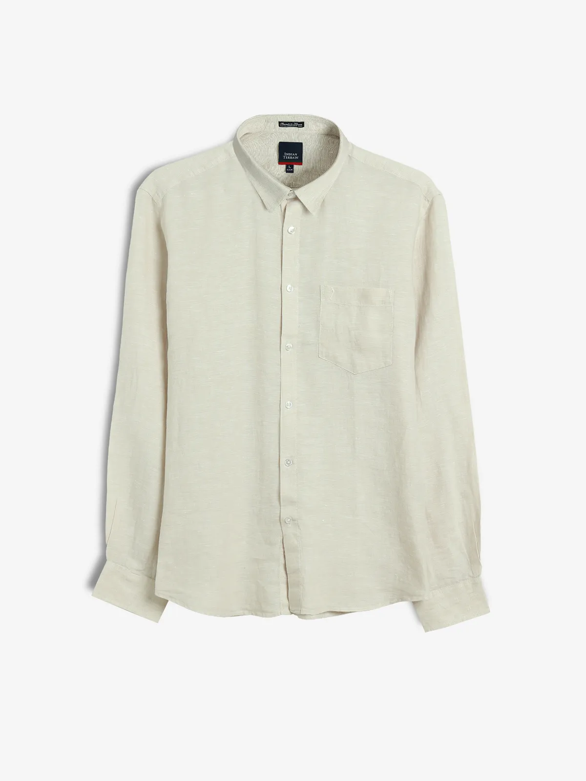 INDIAN TERRAIN beige plain shirt