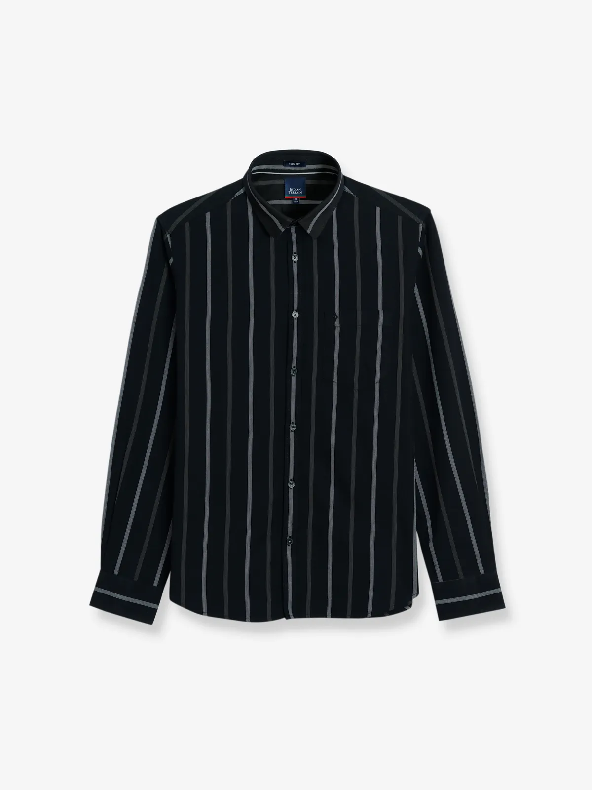 Indian Terrain black stripe shirt