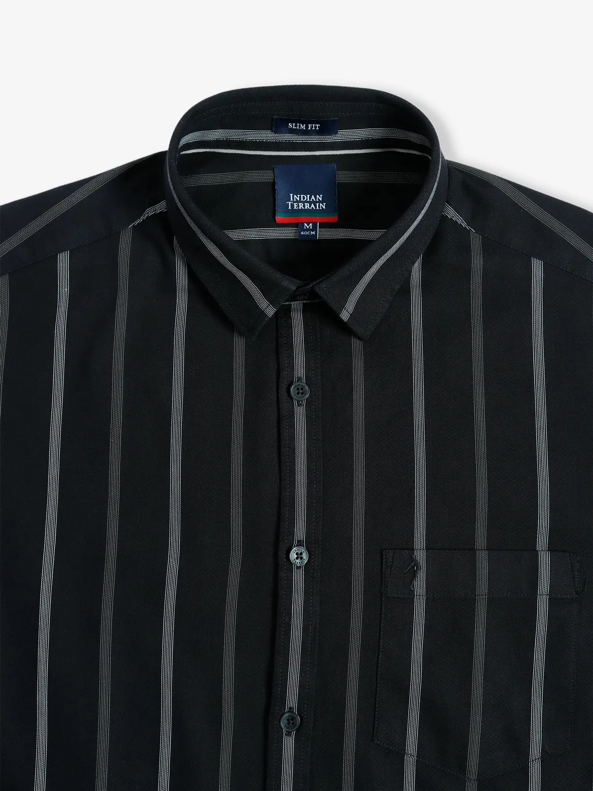 Indian Terrain black stripe shirt