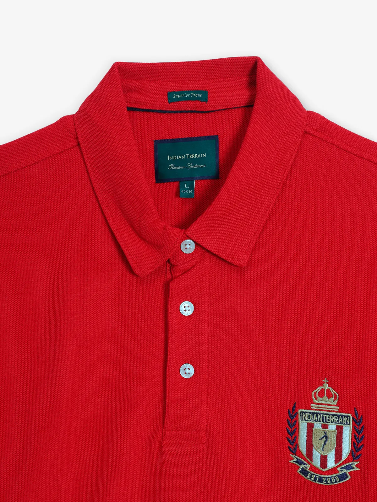 INDIAN TERRAIN bright red cotton t-shirt