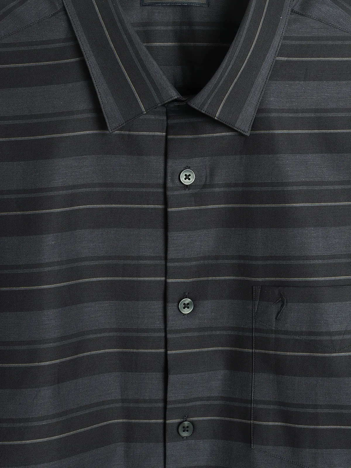 INDIAN TERRAIN cotton black stripe shirt