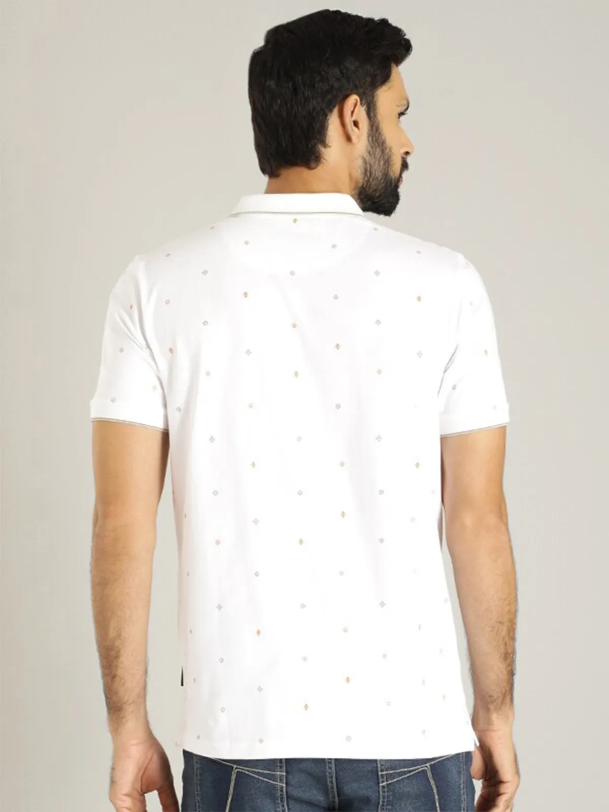 Indian Terrain cotton white t shirt in printed