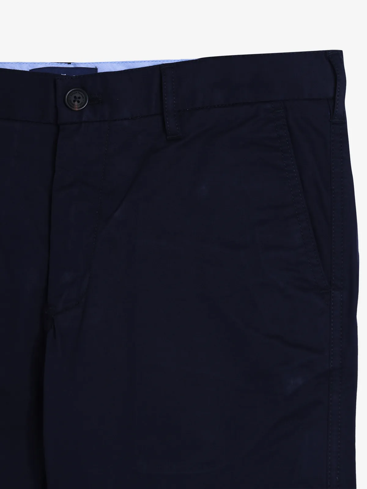 INDIAN TERRAIN dark navy solid cotton trouser