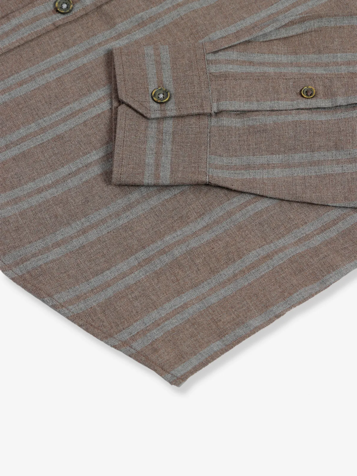 Indian Terrain fawn beige stripe shirt