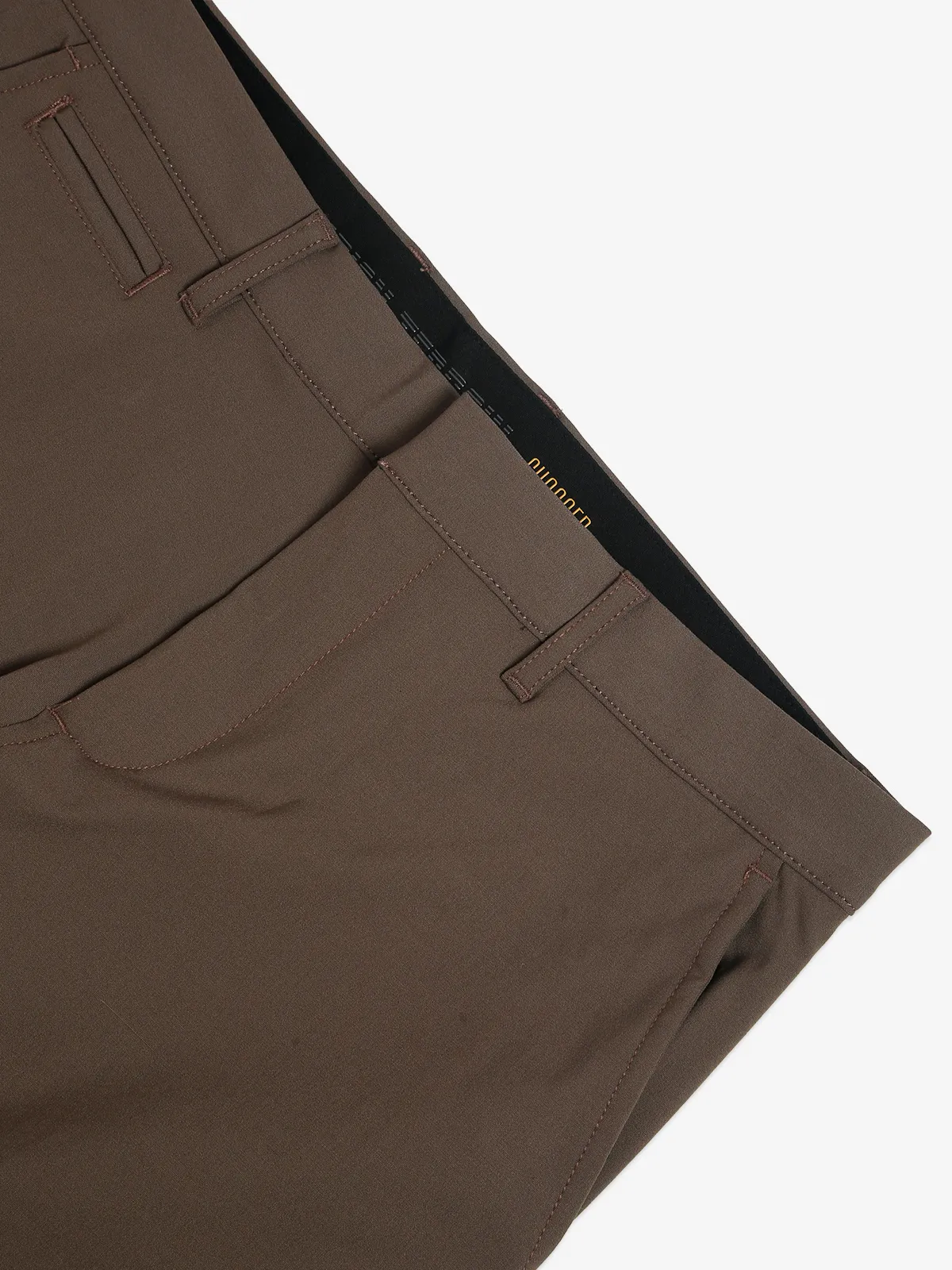 INDIAN TERRAIN khaki cotton solid trouser