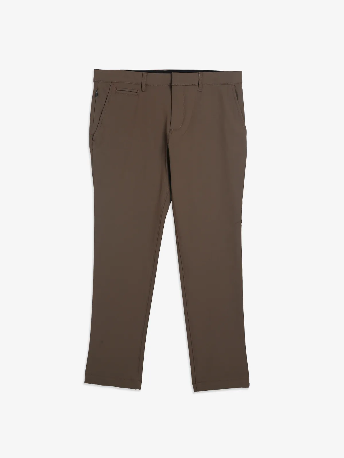 INDIAN TERRAIN khaki cotton solid trouser