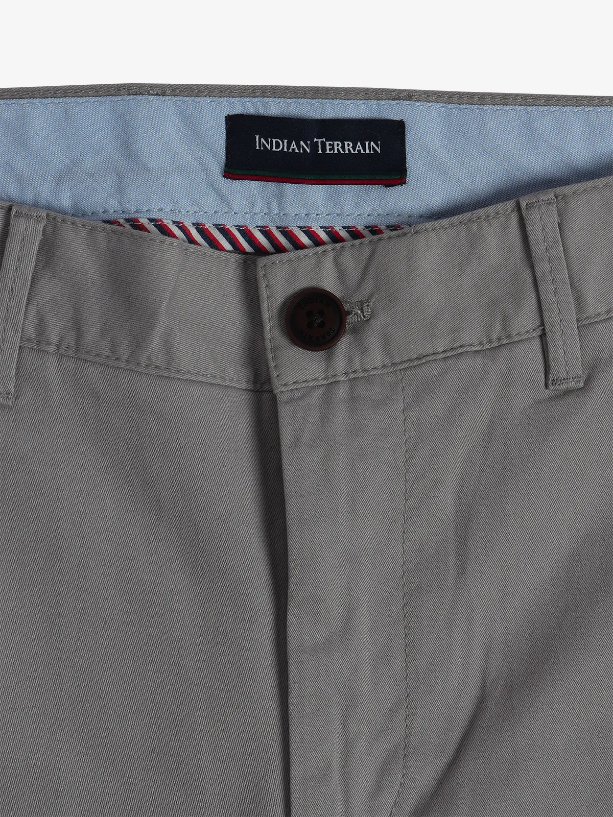 INDIAN TERRAIN light grey cotton brooklyn fit trouser