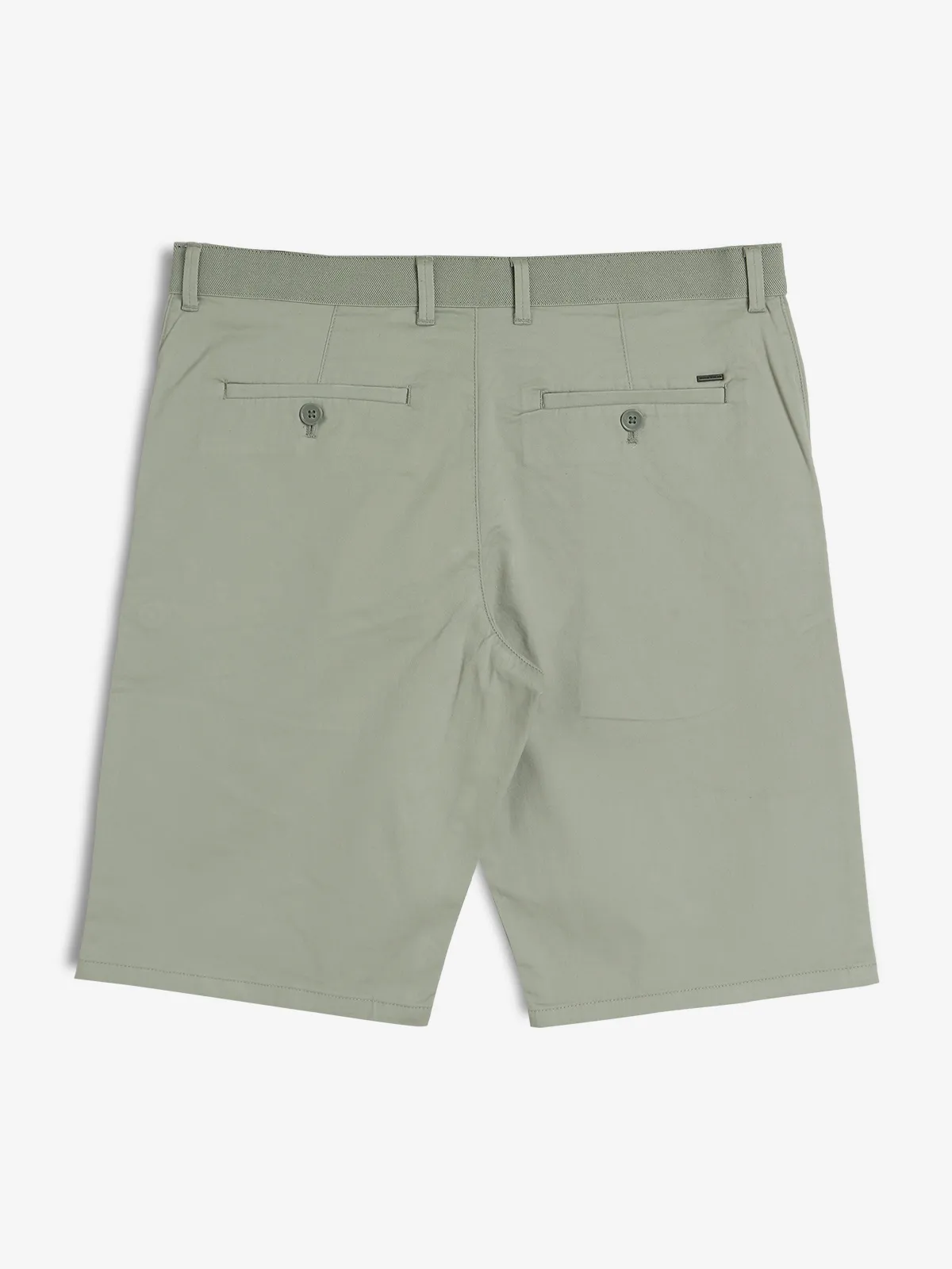 INDIAN TERRAIN light grey solid slim fit shorts