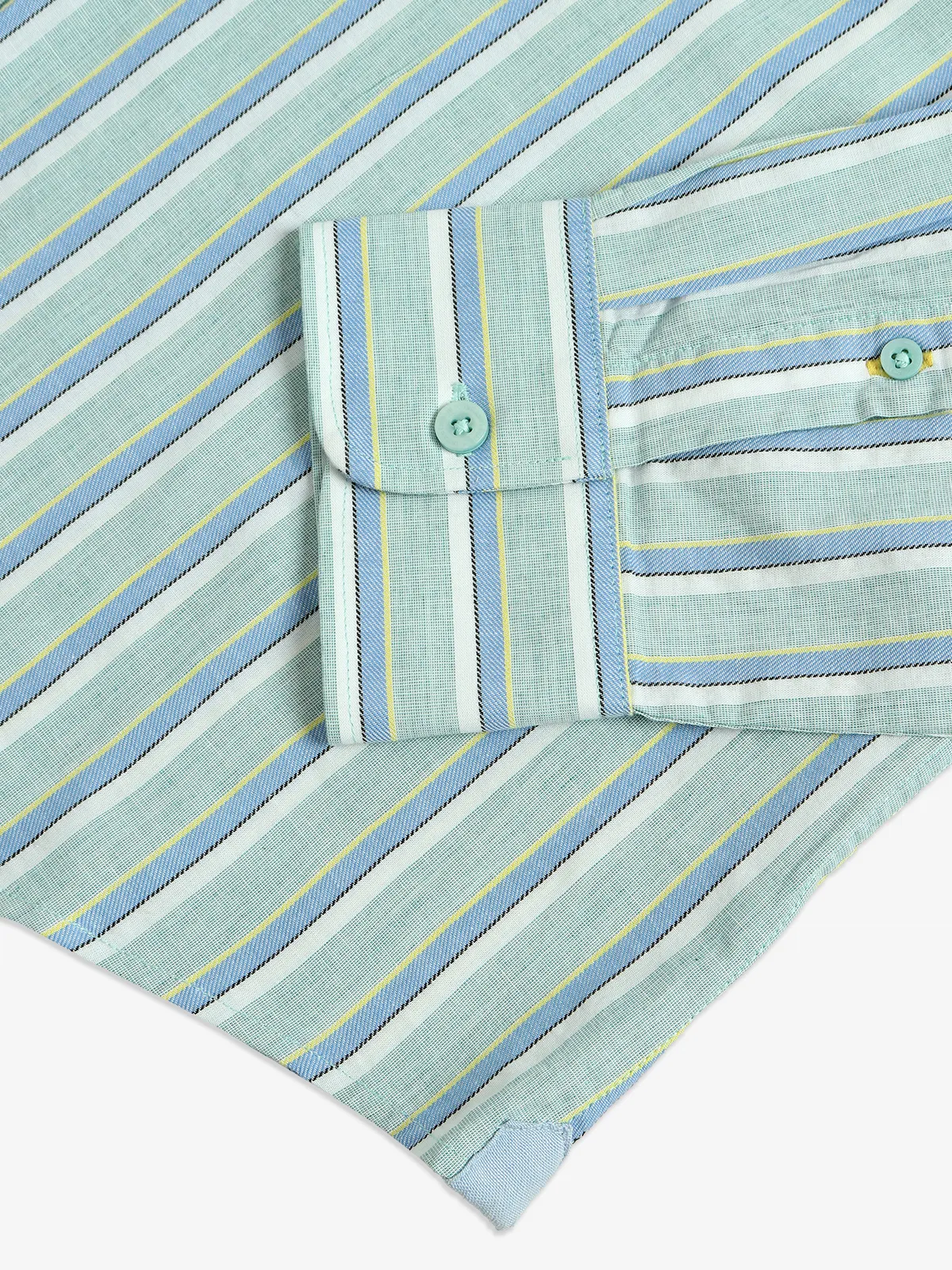 INDIAN TERRAIN mint green stripe shirt