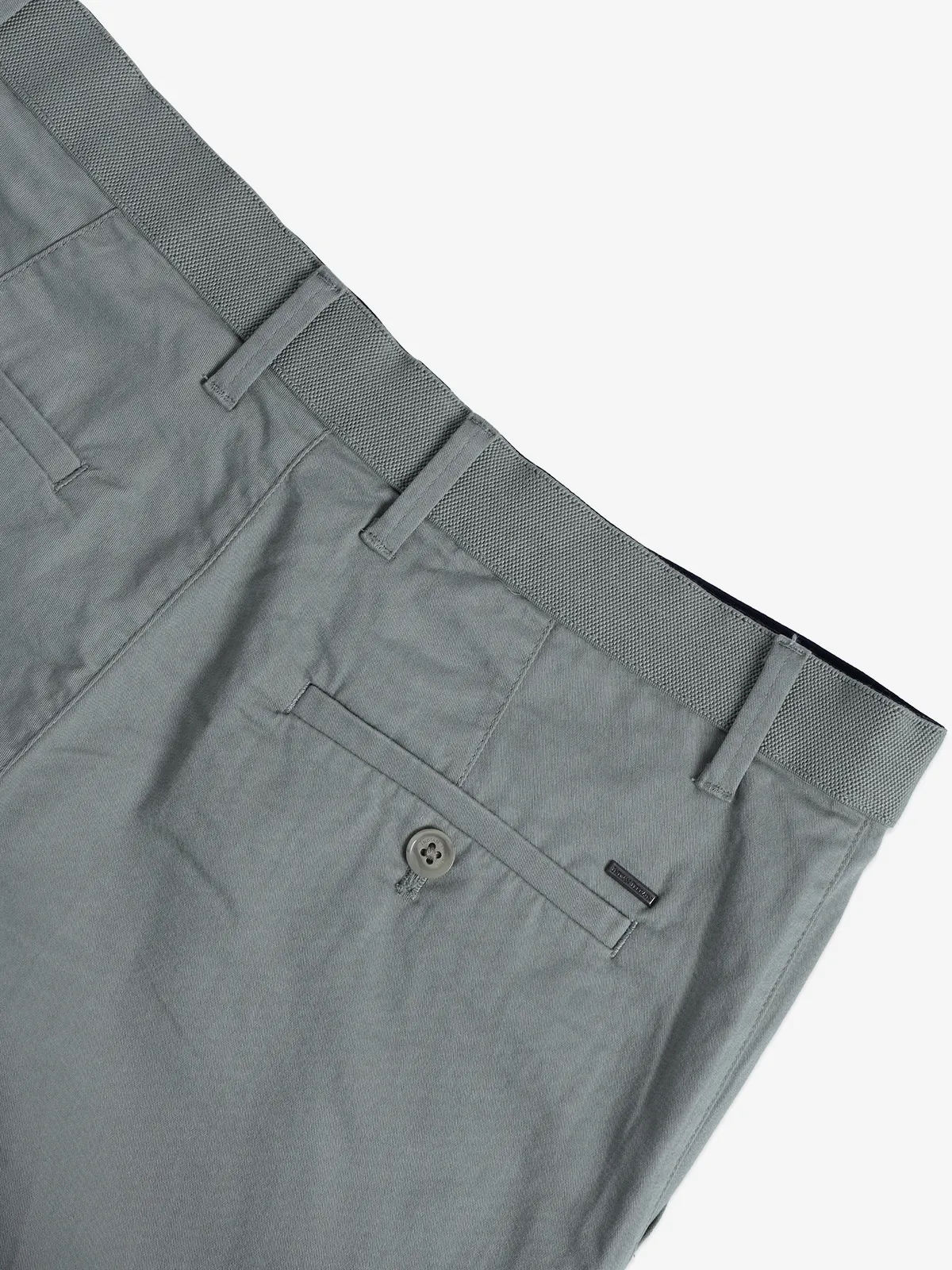 INDIAN TERRAIN olive solid slim fit shorts