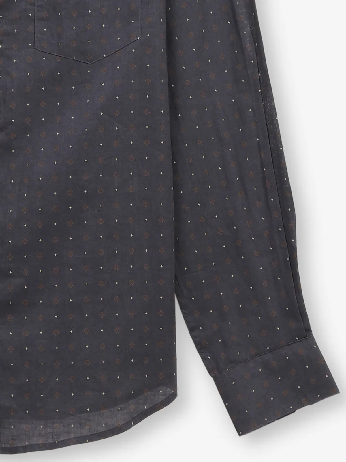 INDIAN TERRAIN printed navy cotton shirt