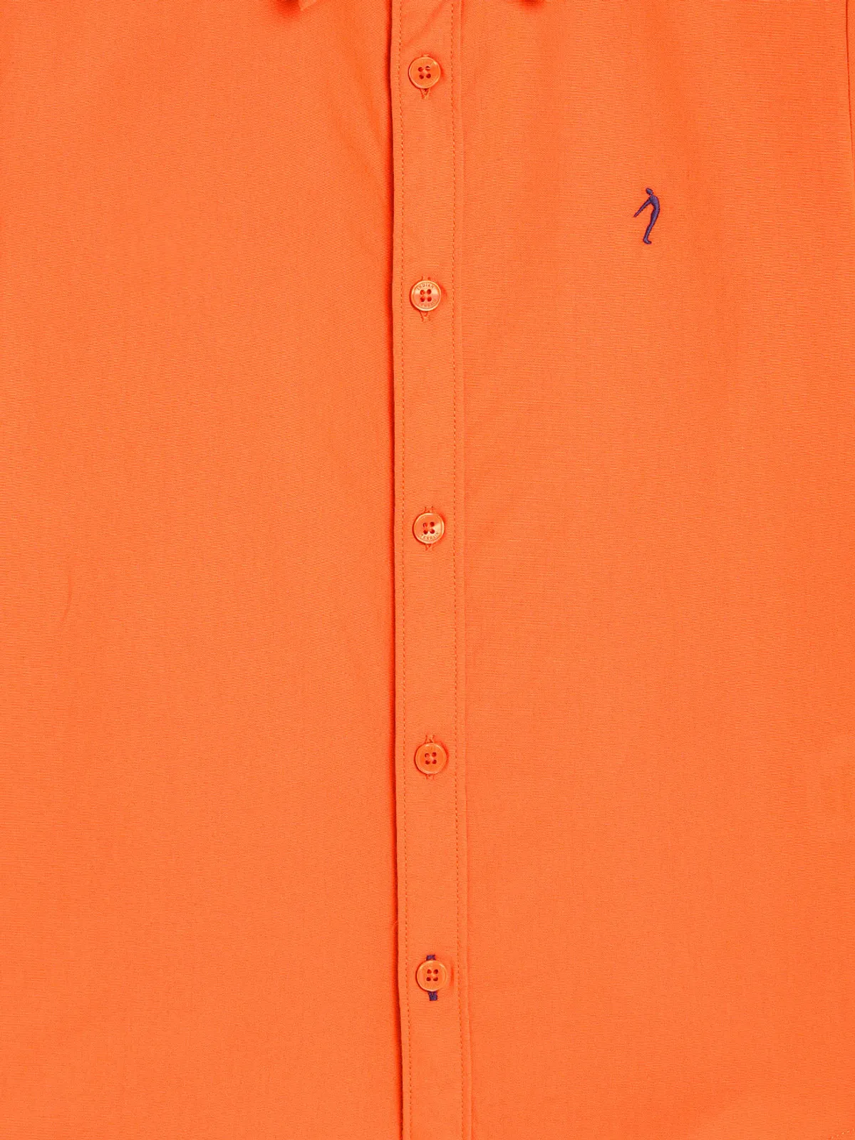 Indian Terrain solid orange slim fit shirt