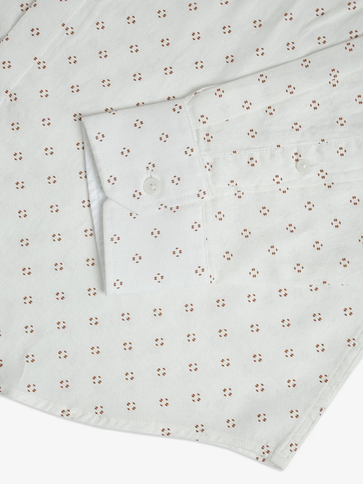 Indian Terrain white printed classic fit shirt