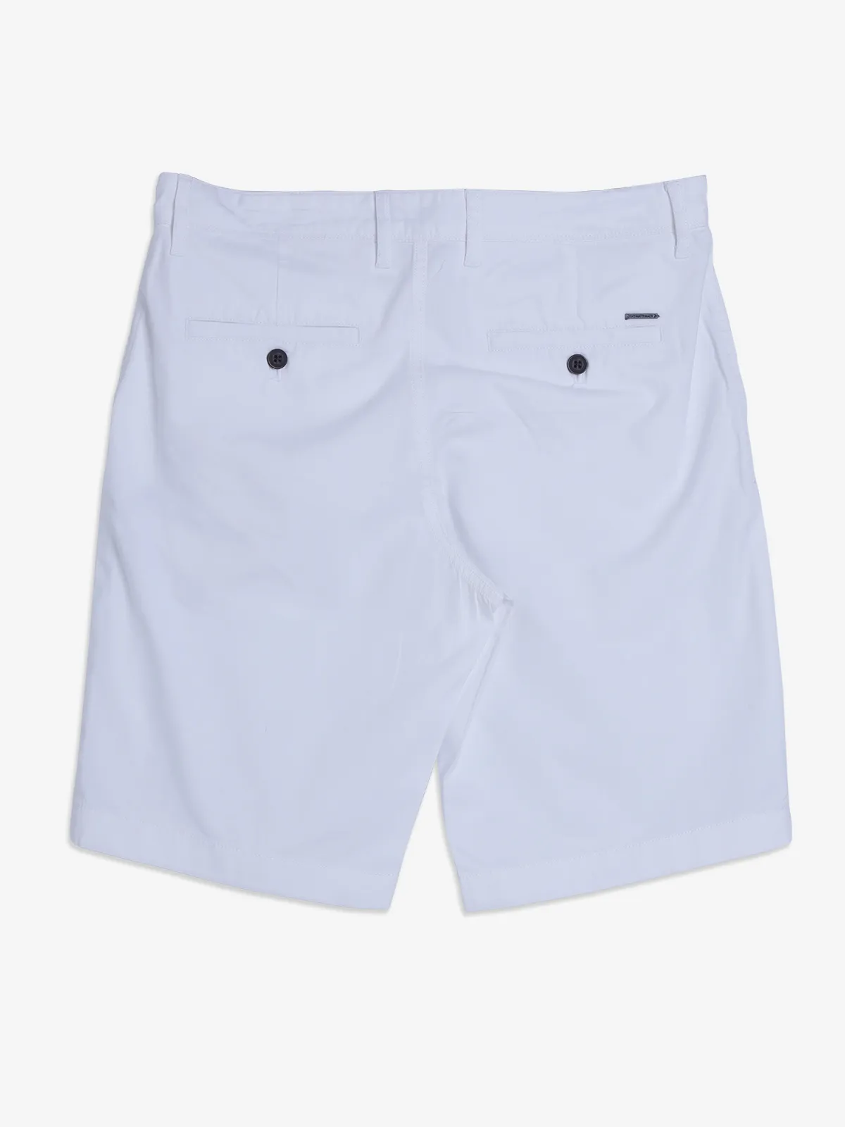 INDIAN TERRAIN white solid regular fit shorts