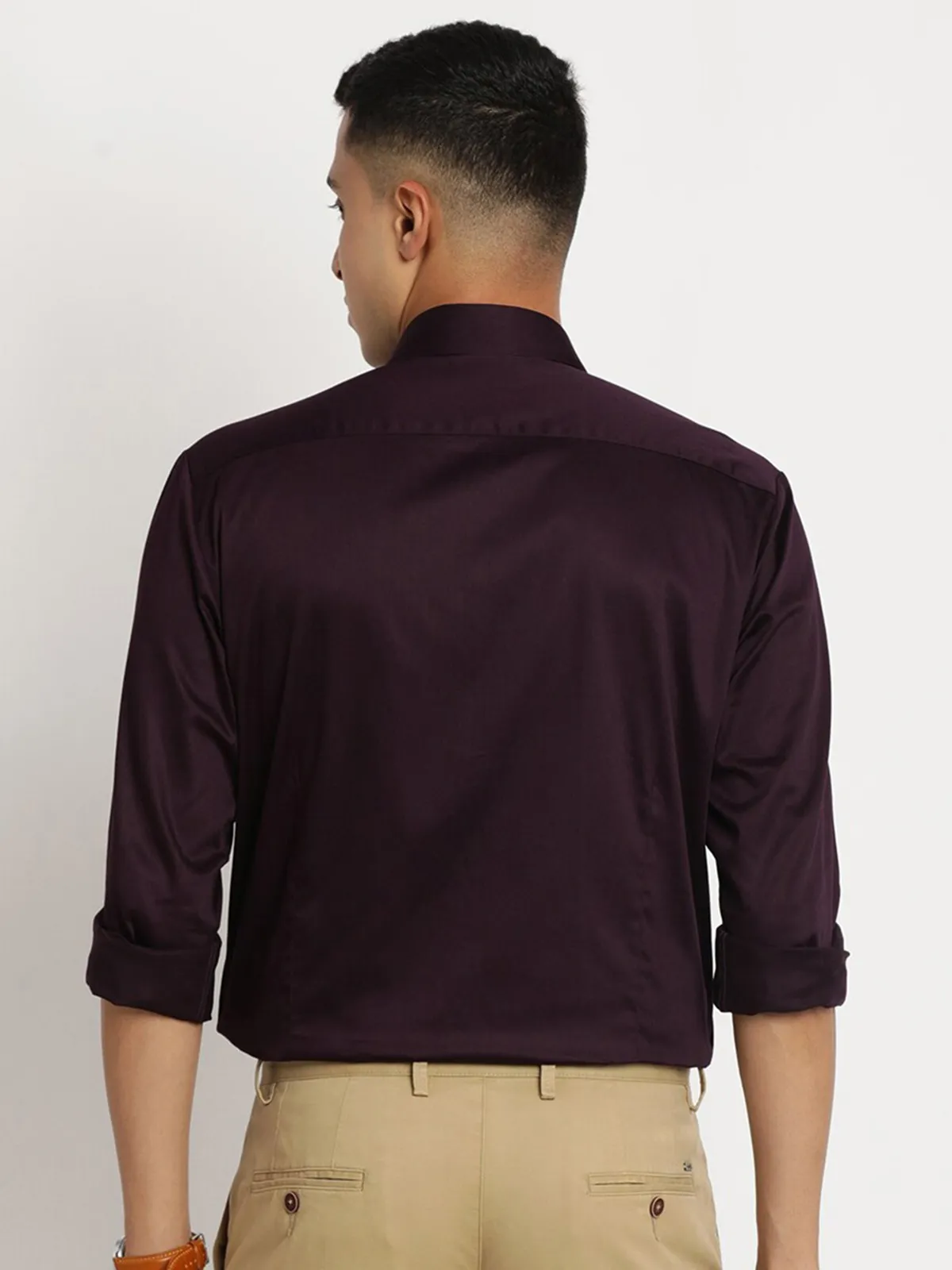 Indian Terrain wine plain shirt