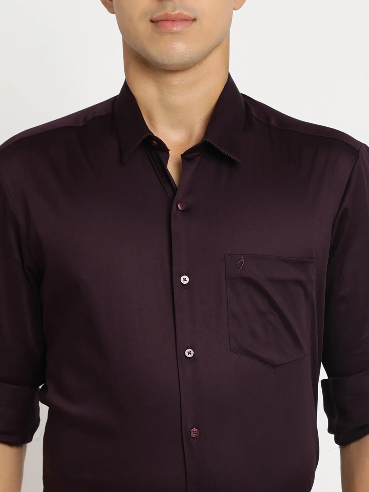 Indian Terrain wine plain shirt