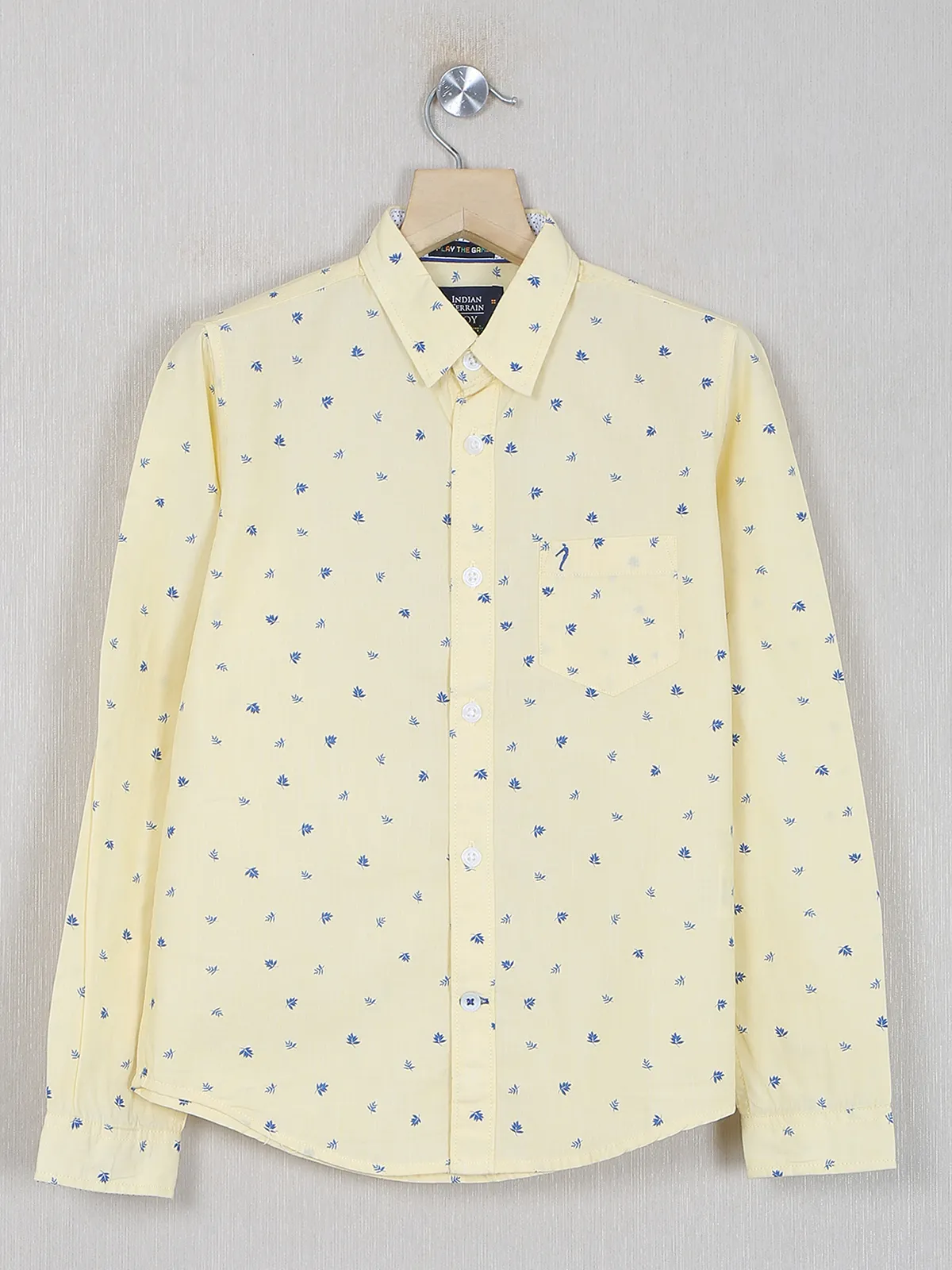 Indian Terrain yellow cotton shirt