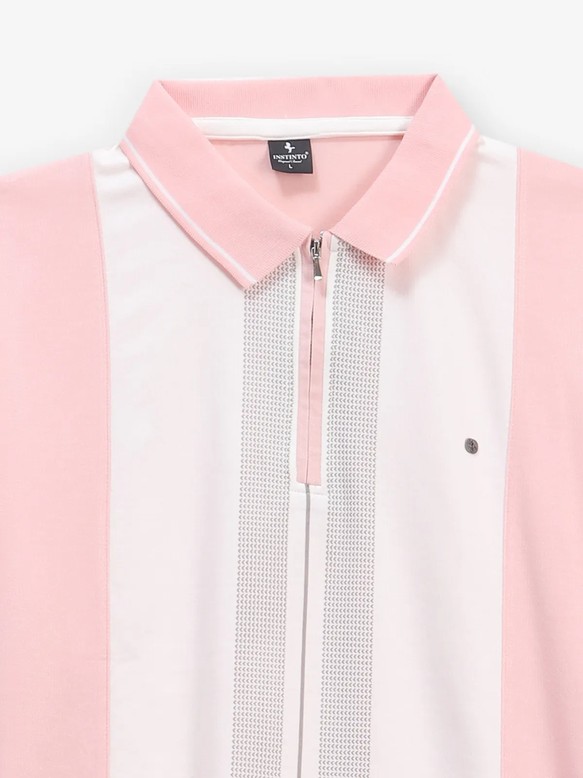 INSTINTO pink color block cotton t-shirt
