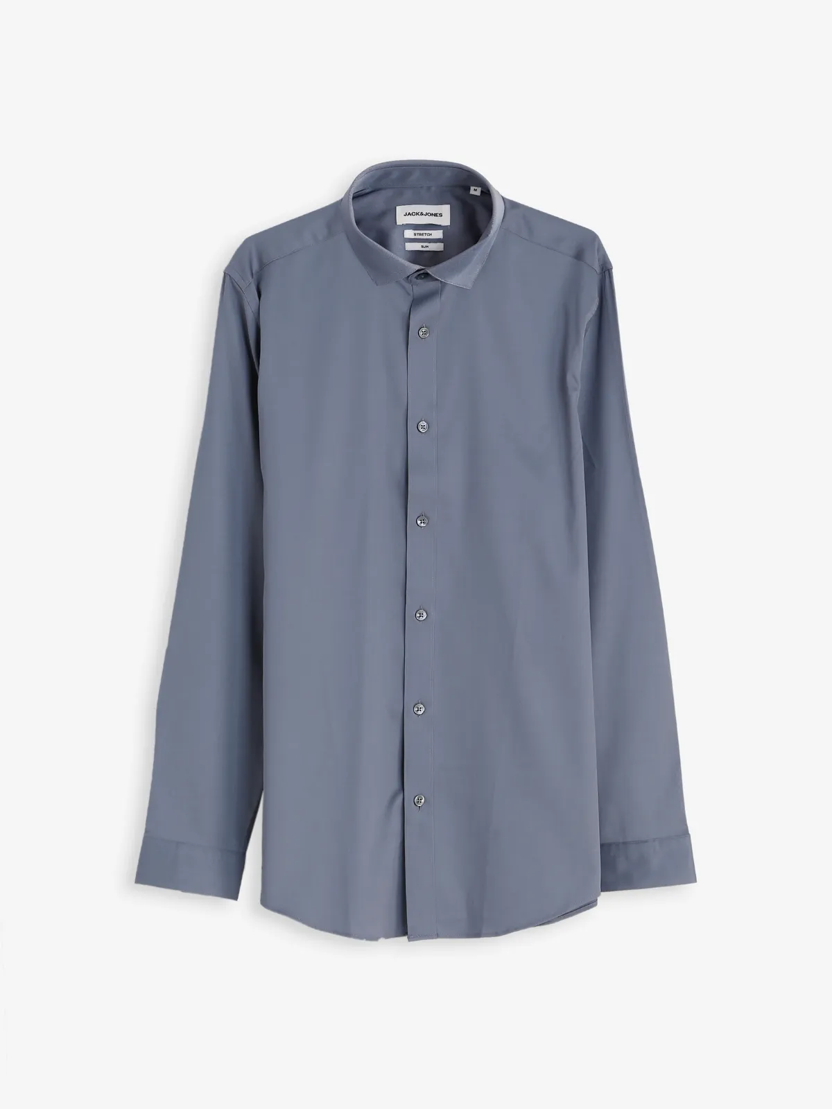 JACK&JONES cotton grey plain shirt