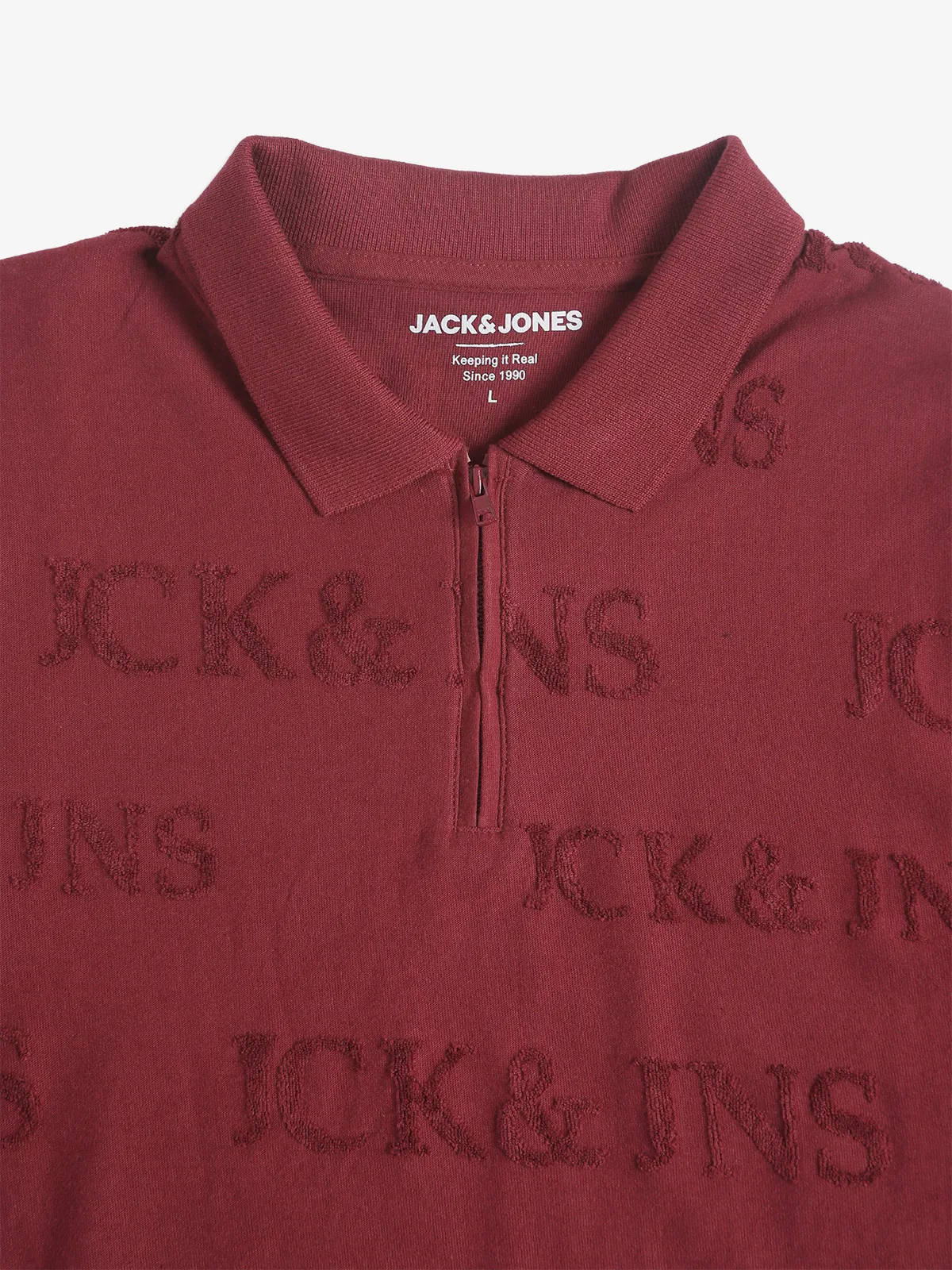 JACK&JONES maroon polo t-shirt