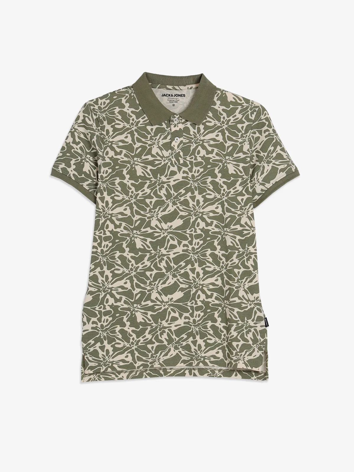 JACK&JONES olive printed t-shirt