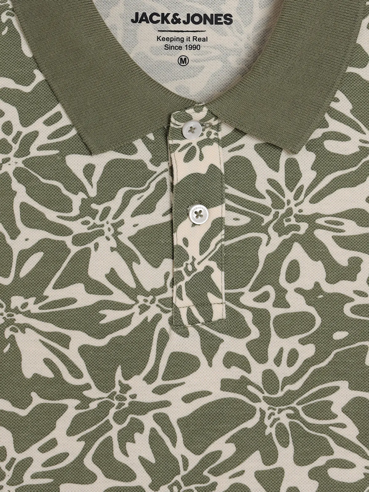 JACK&JONES olive printed t-shirt