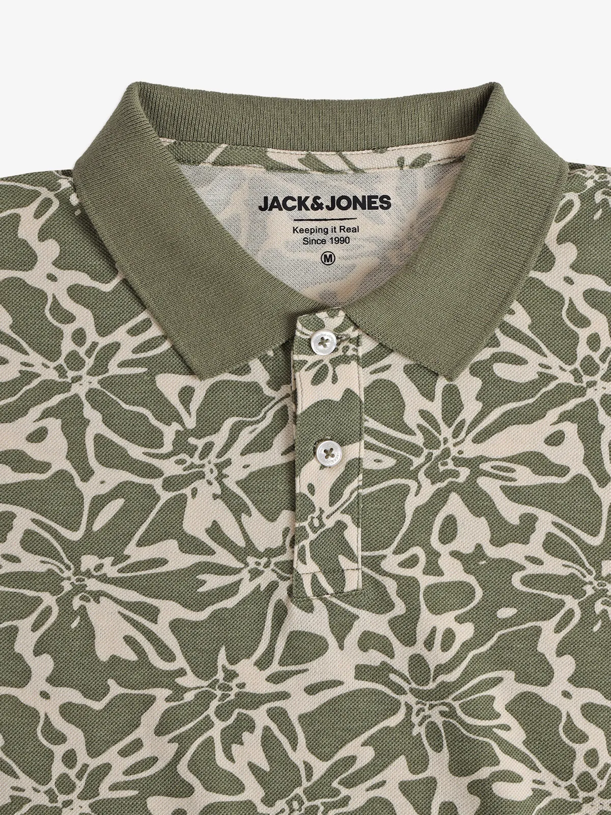 JACK&JONES olive printed t-shirt