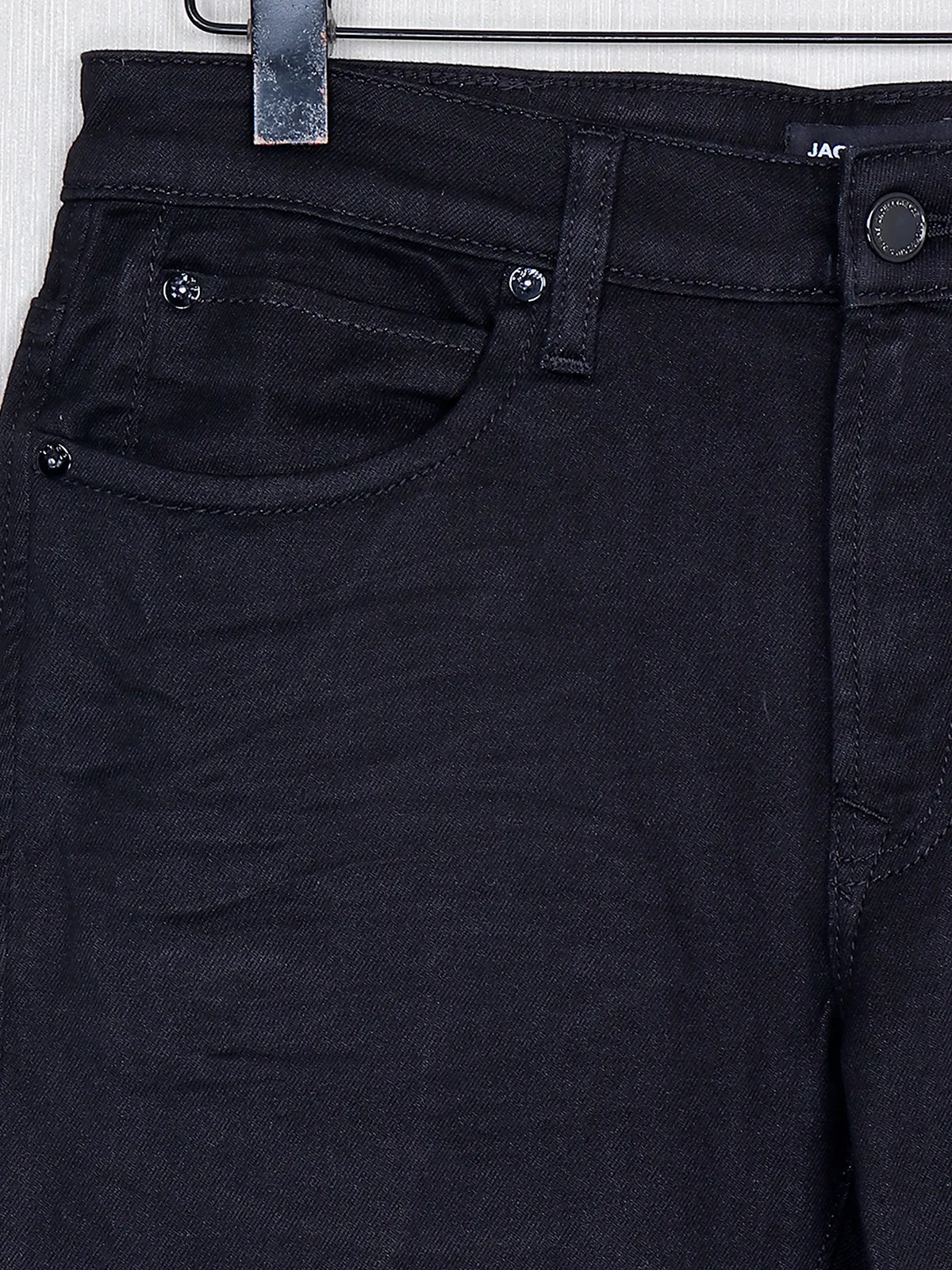 Jack&Jones solid black denim jeans