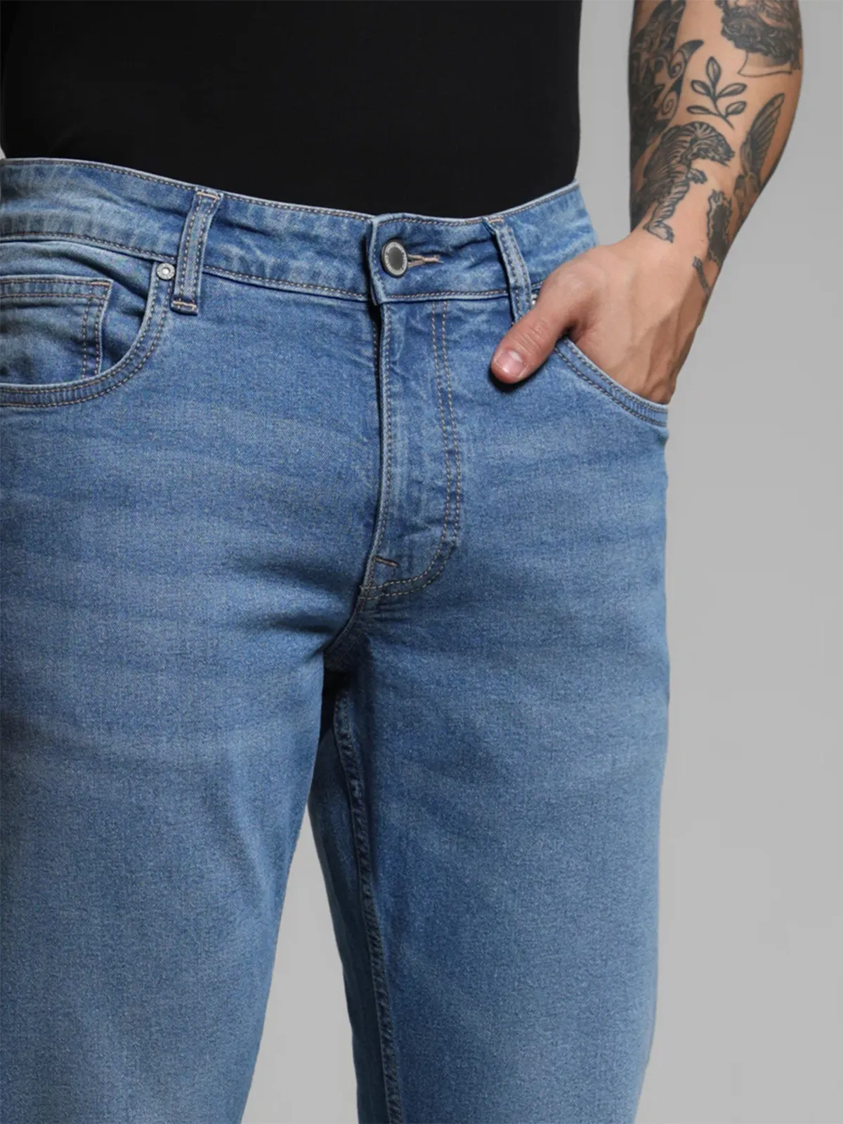 JACK&JONES washed blue denim slim fit jeansG3MJE5296 United States